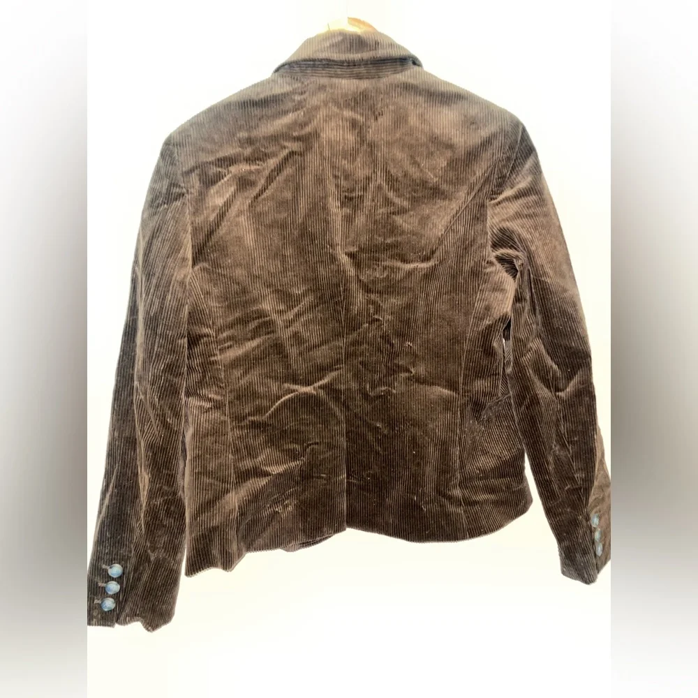 NWT Theory Brown Corduroy 3 Button Front Blazer 12